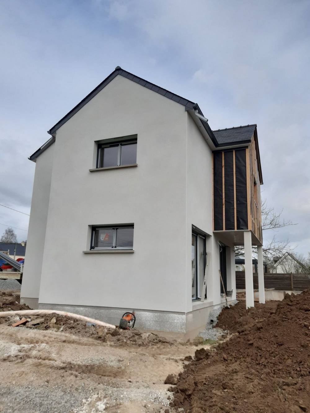 maison deux étage chantier